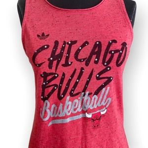 Adidas Chicago Bulls Basketball Trefoil Tank Top Red Black Size Medium